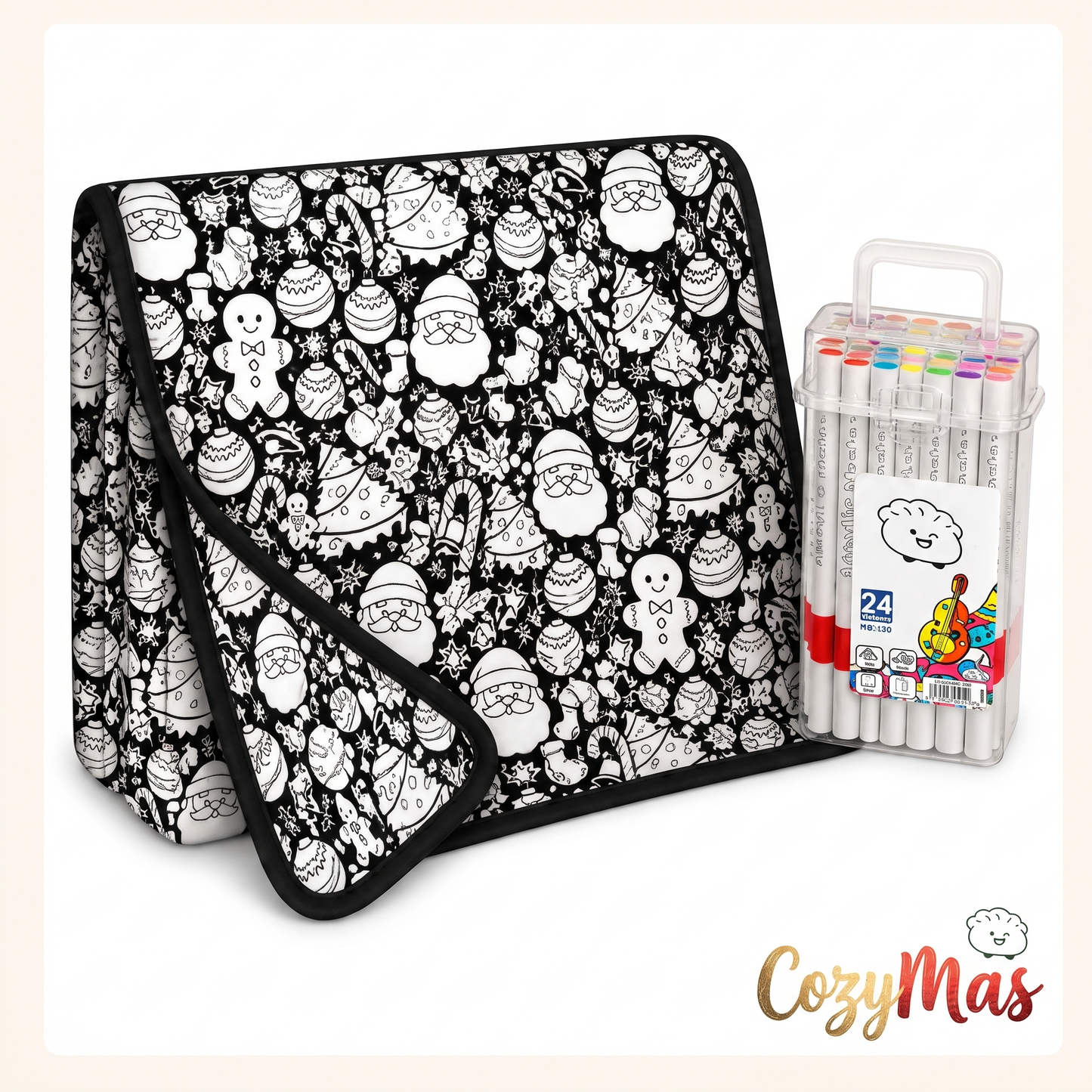 CozyMas Christmas Coloring Blanket