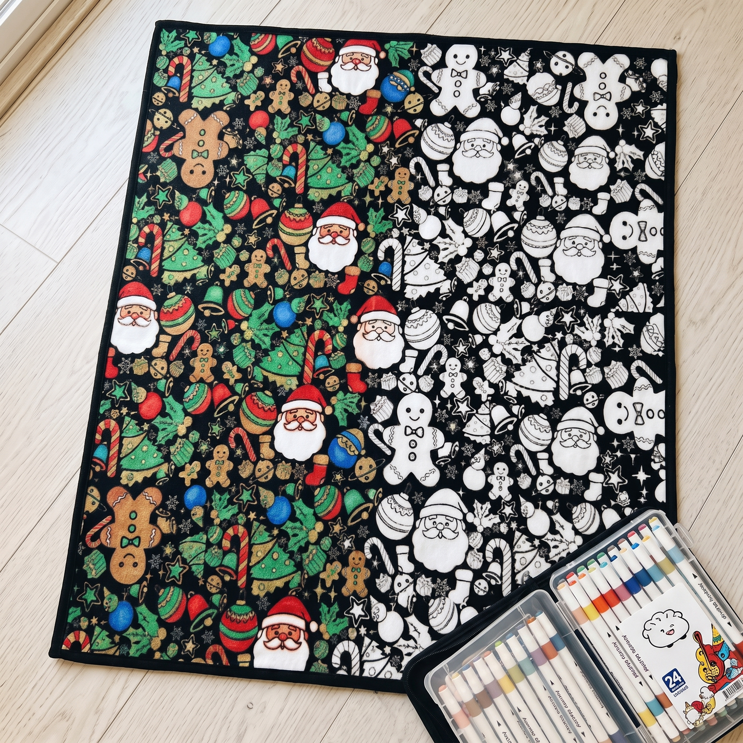 CozyMas Christmas Coloring Blanket